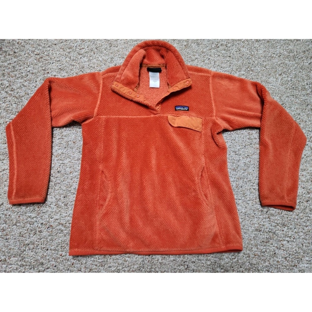 Patagonia Retool 2015 Snap-T  Women's M Orange Polartec Soft Fleece 25442